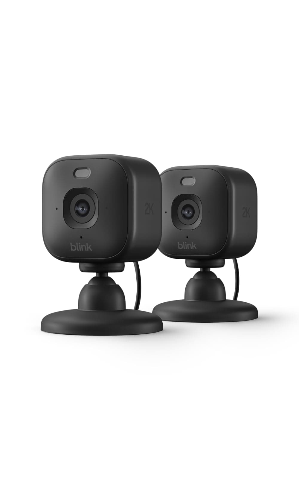 Blink Mini 2K+ (newest model) – Plug-in Home & Pet Indoor Security Camera with 2K video resolution, night vision, enhanced audio, motion detection – 2 cameras (Black) — product image 1
