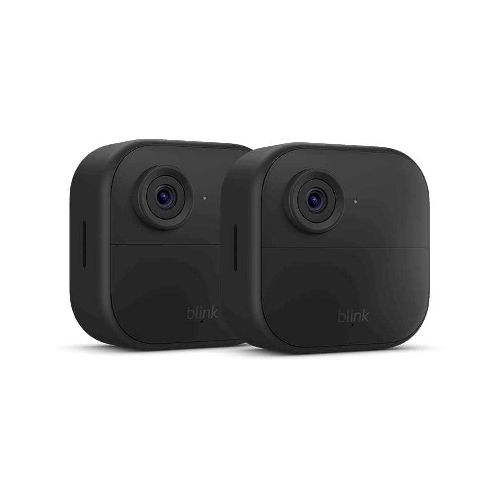 Like-New Blink Outdoor 4 – Wireless smart security camera, two-year battery, 1080p HD day and infrared night live view, two-way talk – 2 camera system — product image 1