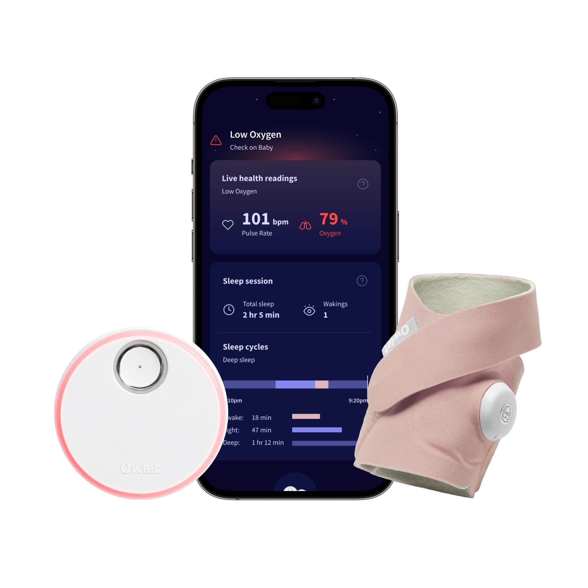 Owlet Dream Sock Smart Baby Monitor, Better Sleep for Baby & You — product image 1
