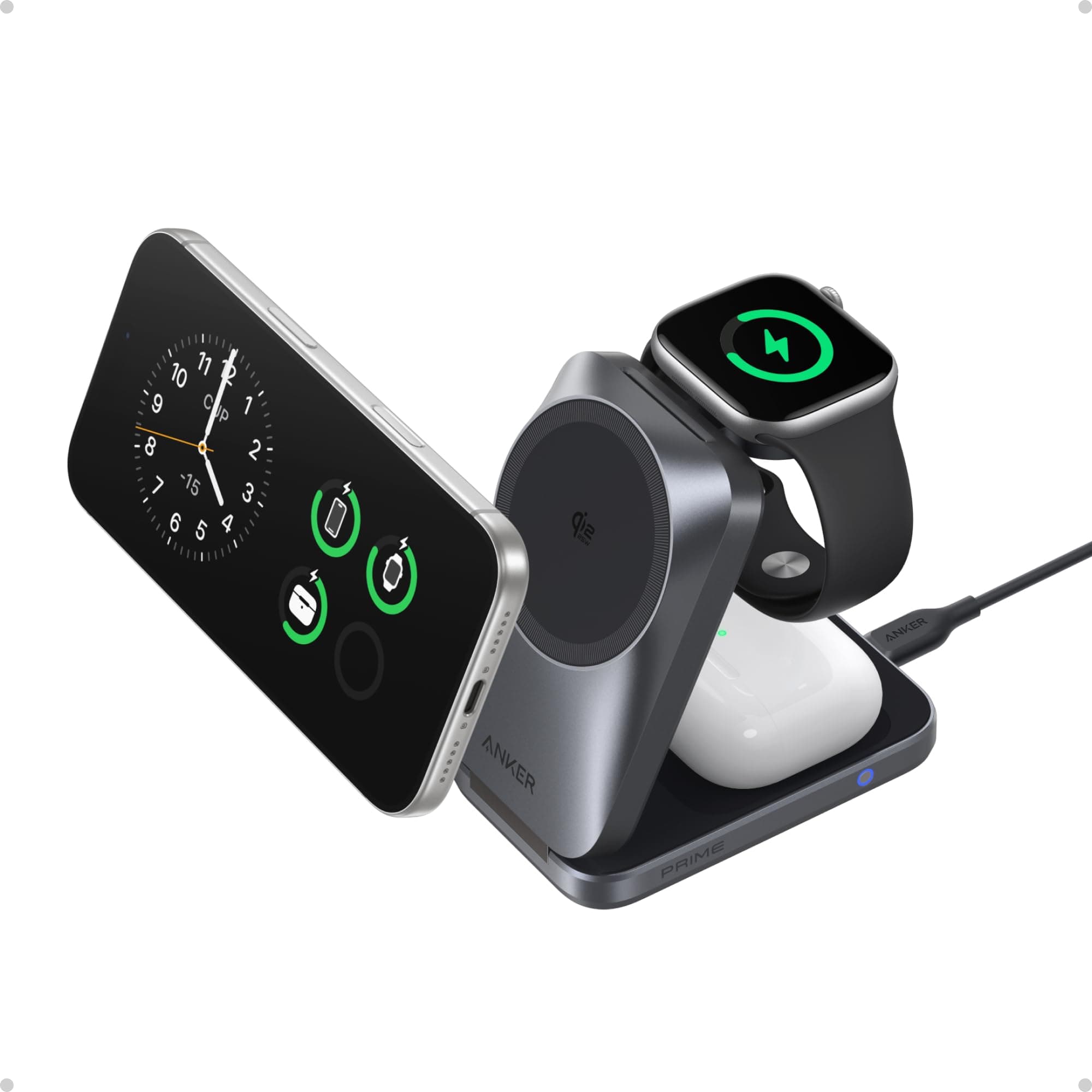 Anker Prime 25W Qi2.2-Certified Palm-Sized 3-in-1 Foldable MagSafe Charger — product image 1