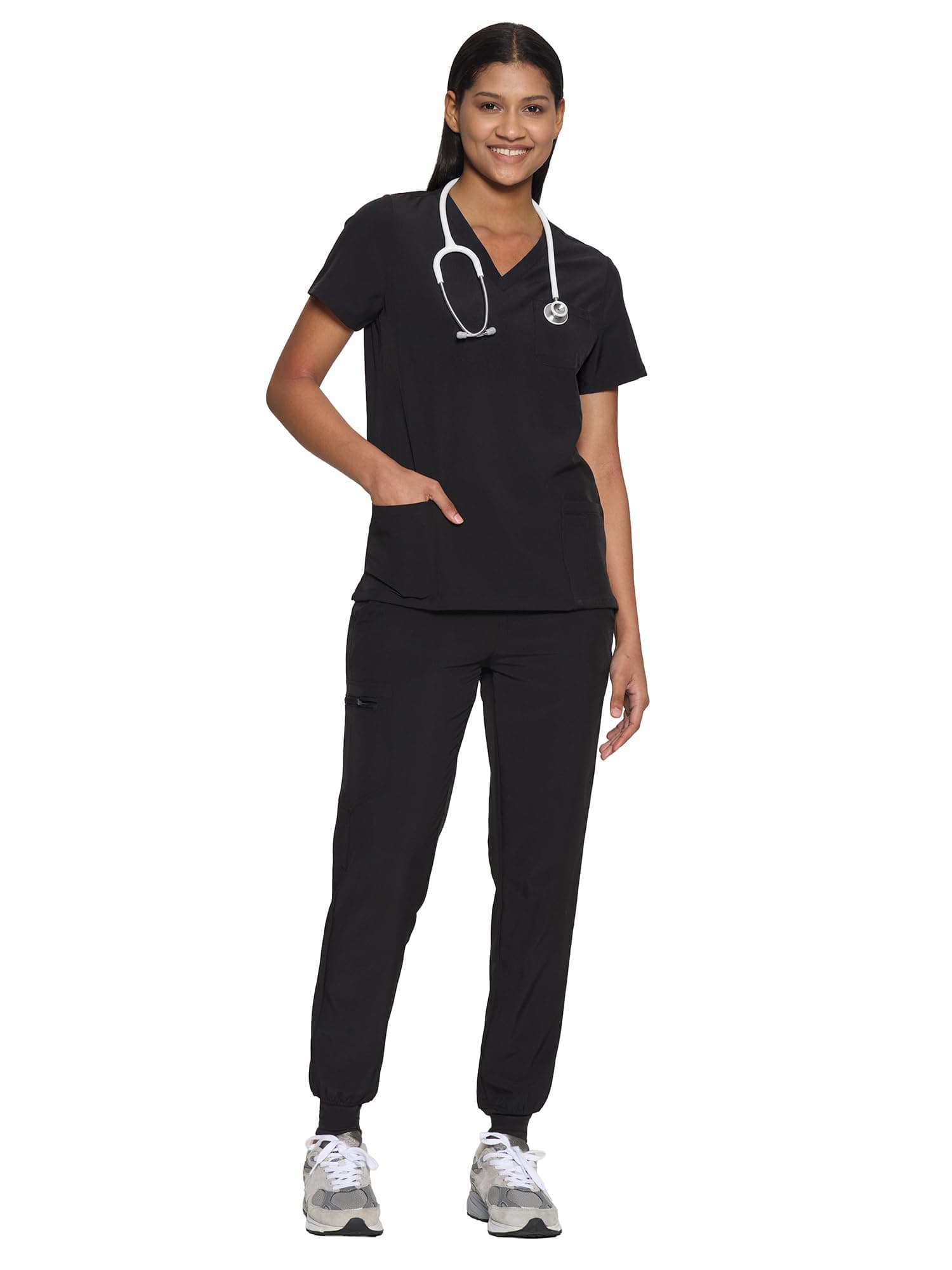 COZYFIT Scrubs for Women Set - Stretch V-Neck & Jogger Pant with 9 Pockets — product image 1