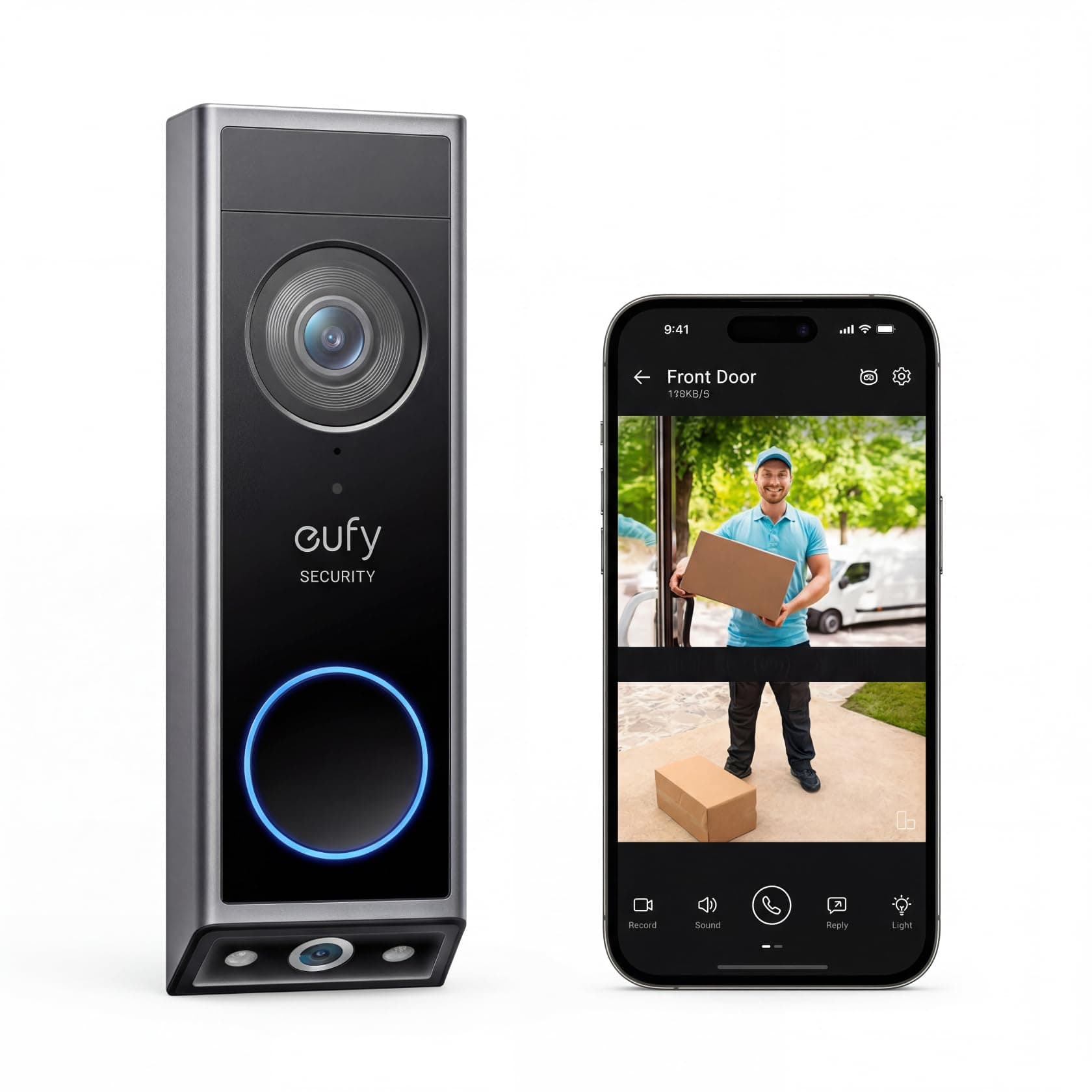 eufy Security Video Doorbell E340, Dual Cameras, 2K FHD — product image 1