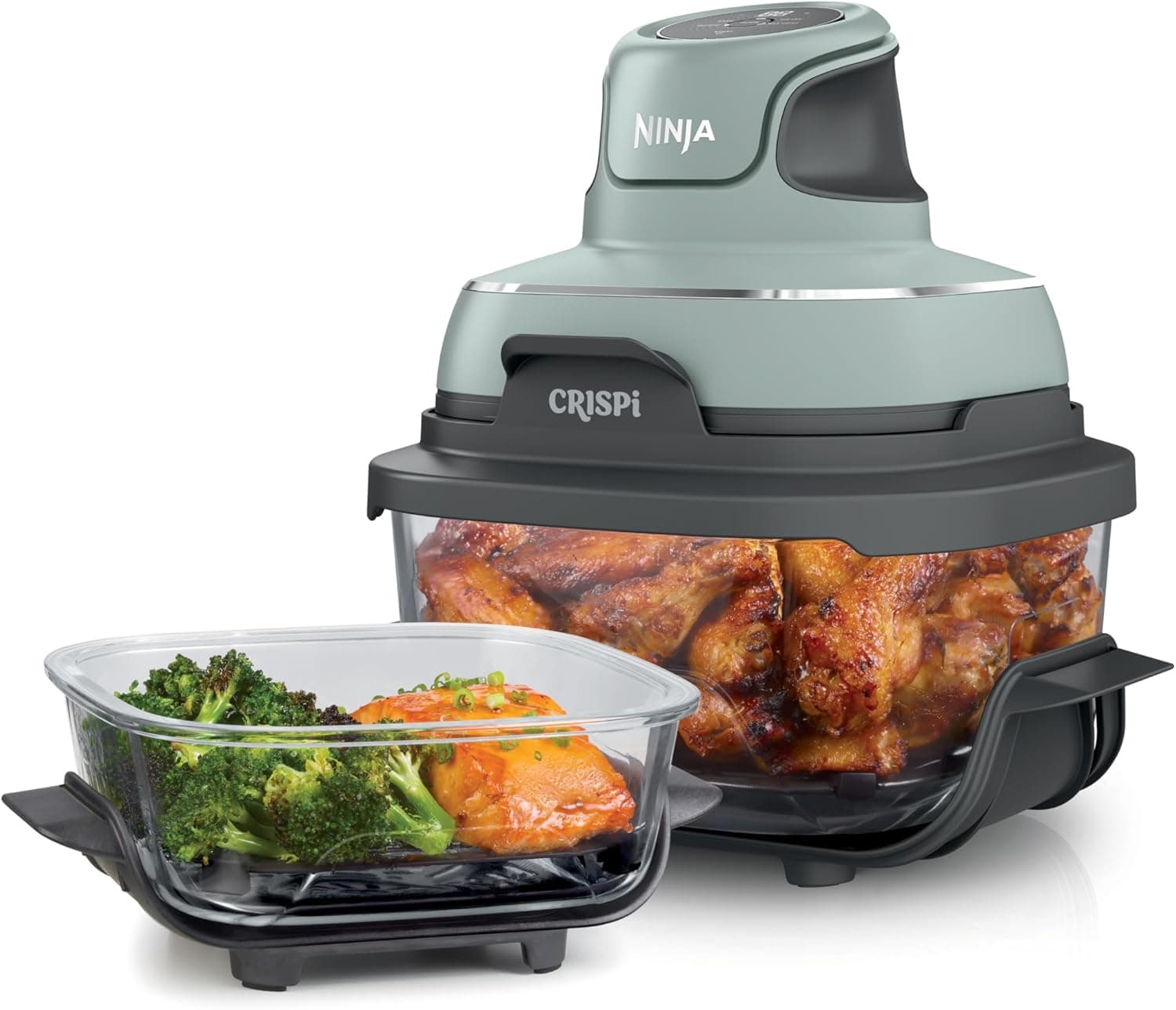 Ninja Crispi Glass Air Fryer 4-in-1, Green (FN101SG) (Like New) — product image 1