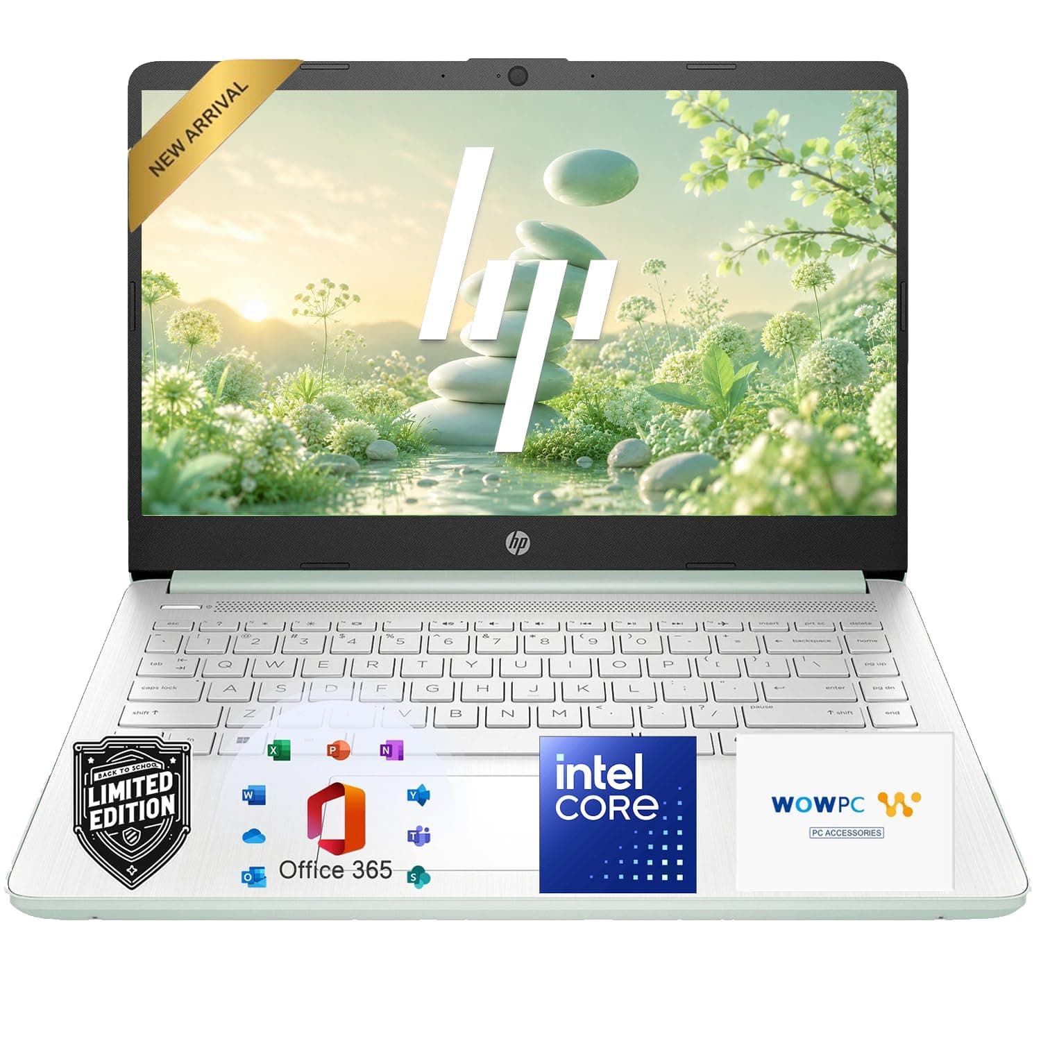 HP 14 inch Laptop, 4GB DDR5 RAM, 128GB SSD, Intel N150 Processor — product image 1