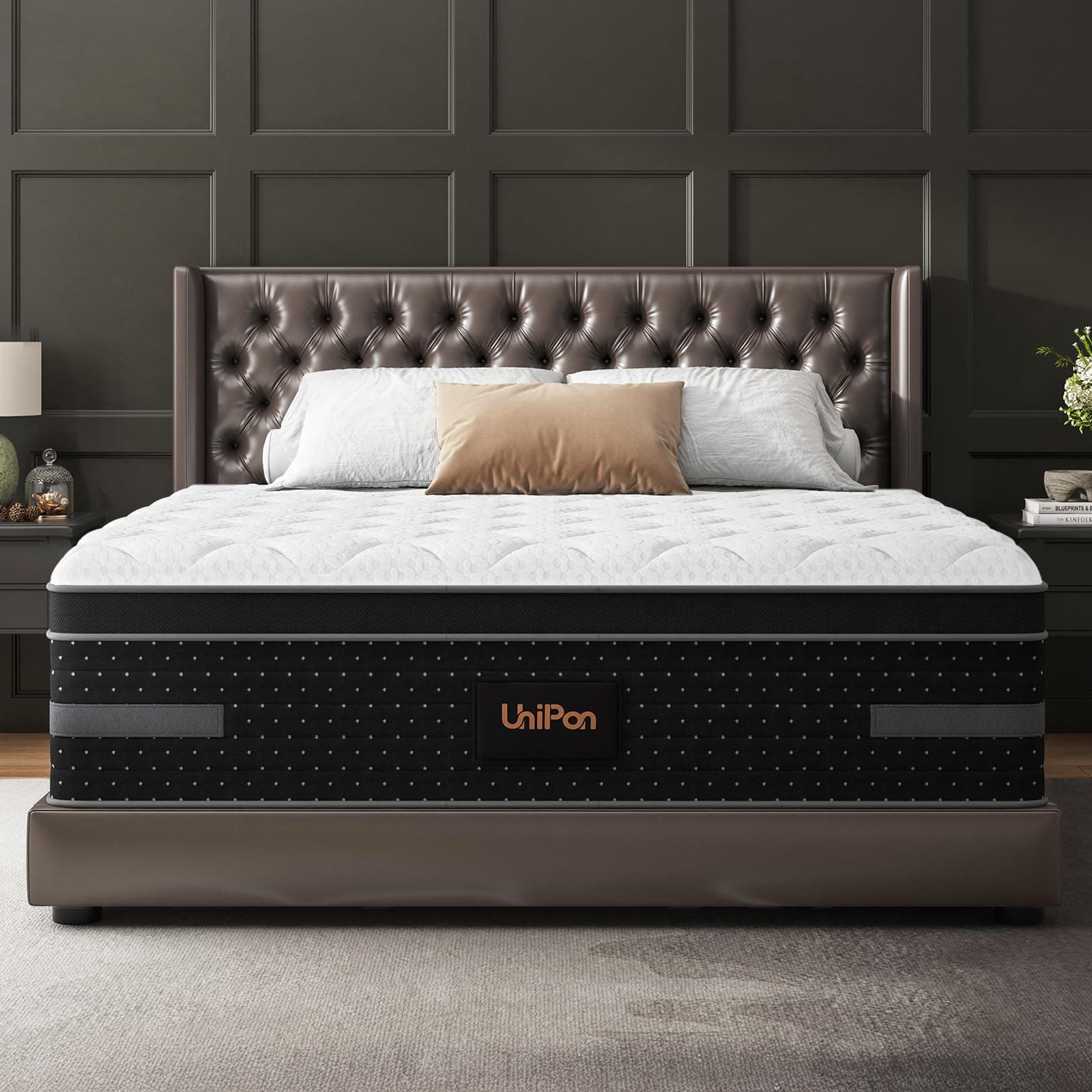 UniPon 12 Inch Firm Queen Mattress -Hybrid Mattresses in a Box — product image 1