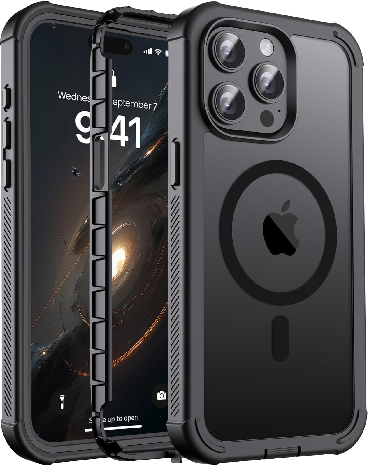 jaroco Magnetic for iPhone 15 Pro Max Case Heavy Duty Protection Black — product image 1