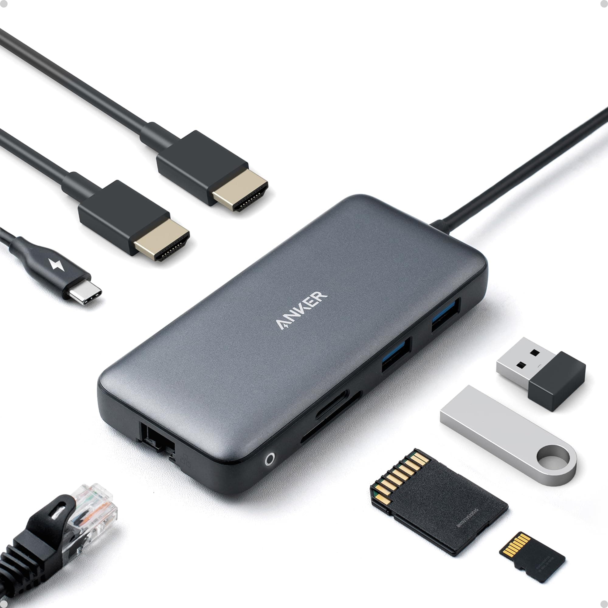 Anker Laptop Docking Station Dual Monitor, 8-in-1 USB C Hub with 4K HDMI — product image 1