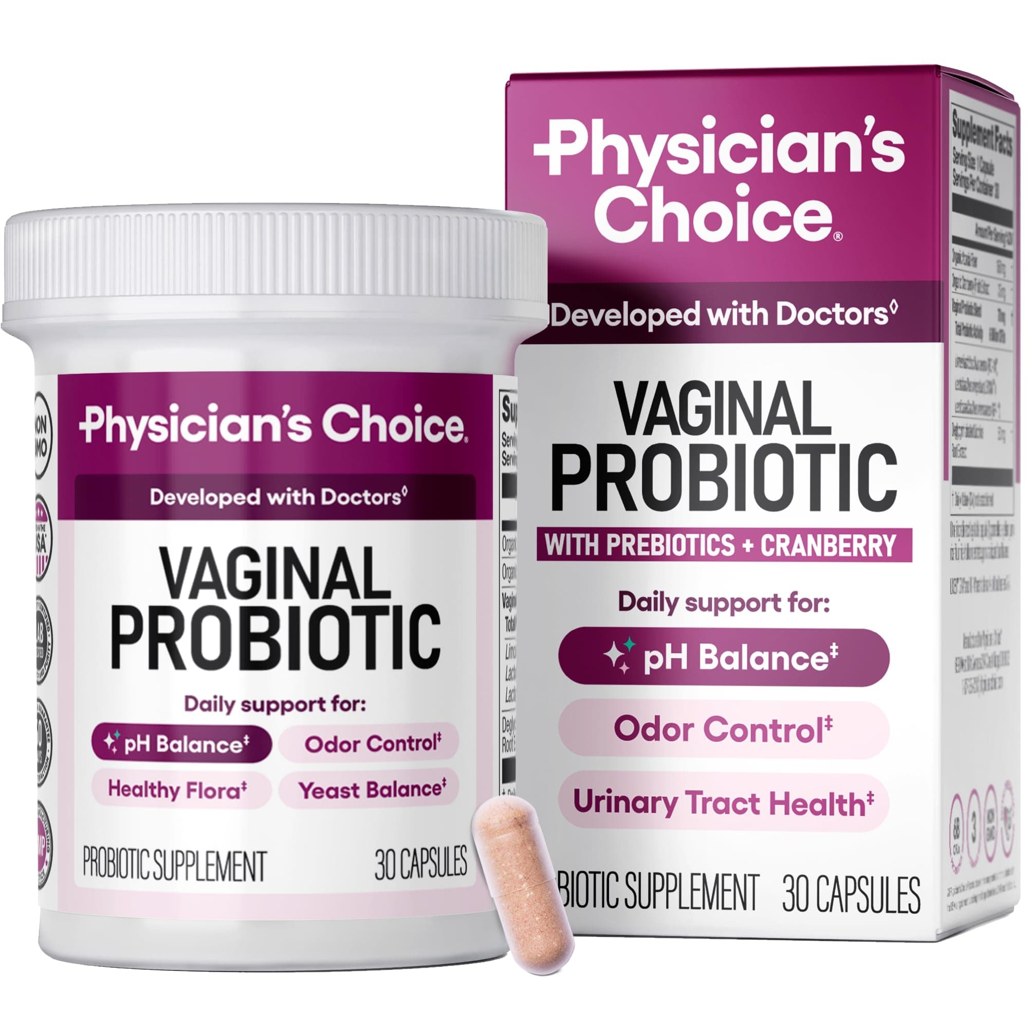Physician's CHOICE Vaginal Probiotics for Women, pH Balance & Odor, 30ct — product image 1