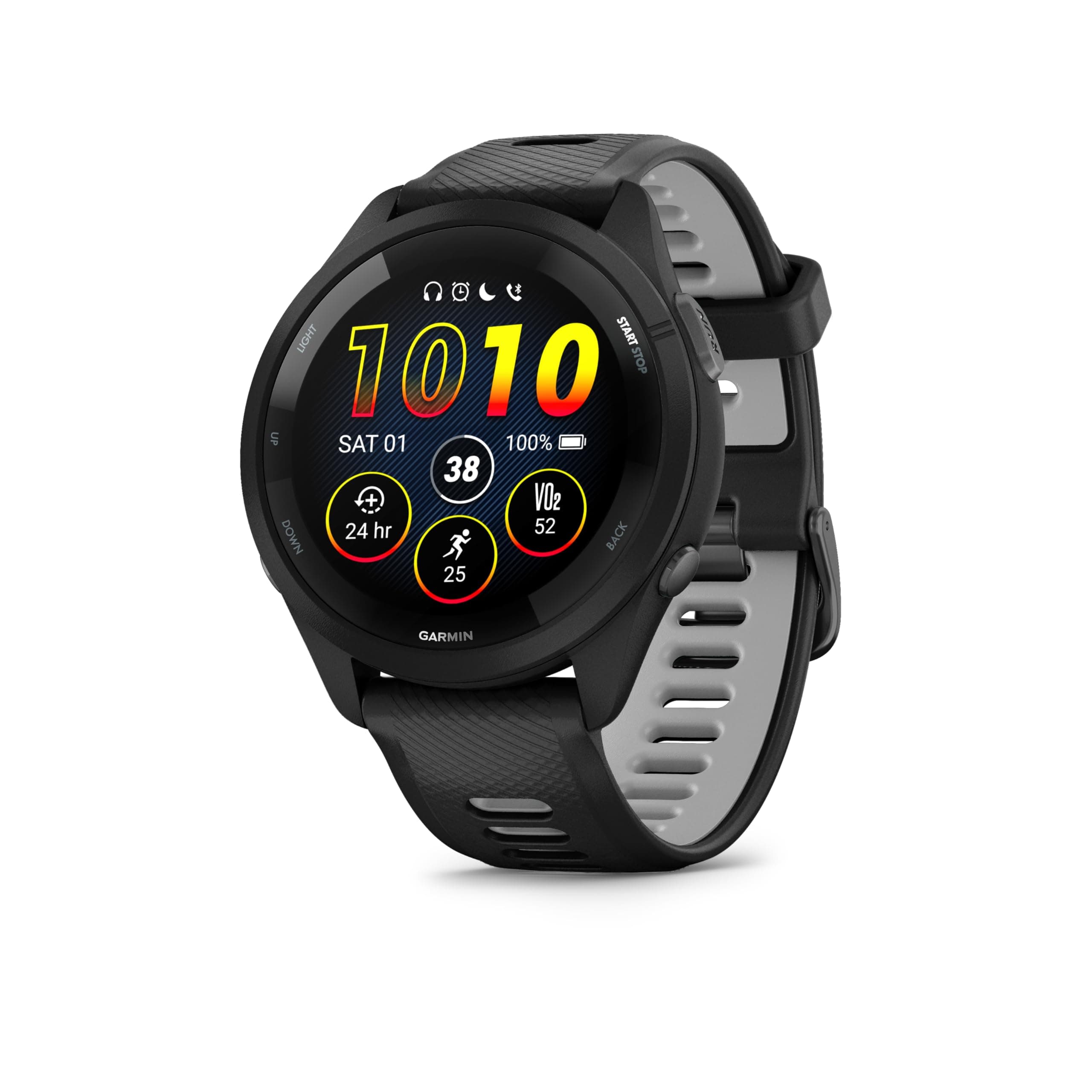 Garmin Forerunner® 265, Running Smartwatch, 46mm, Black/Powder Gray — product image 1