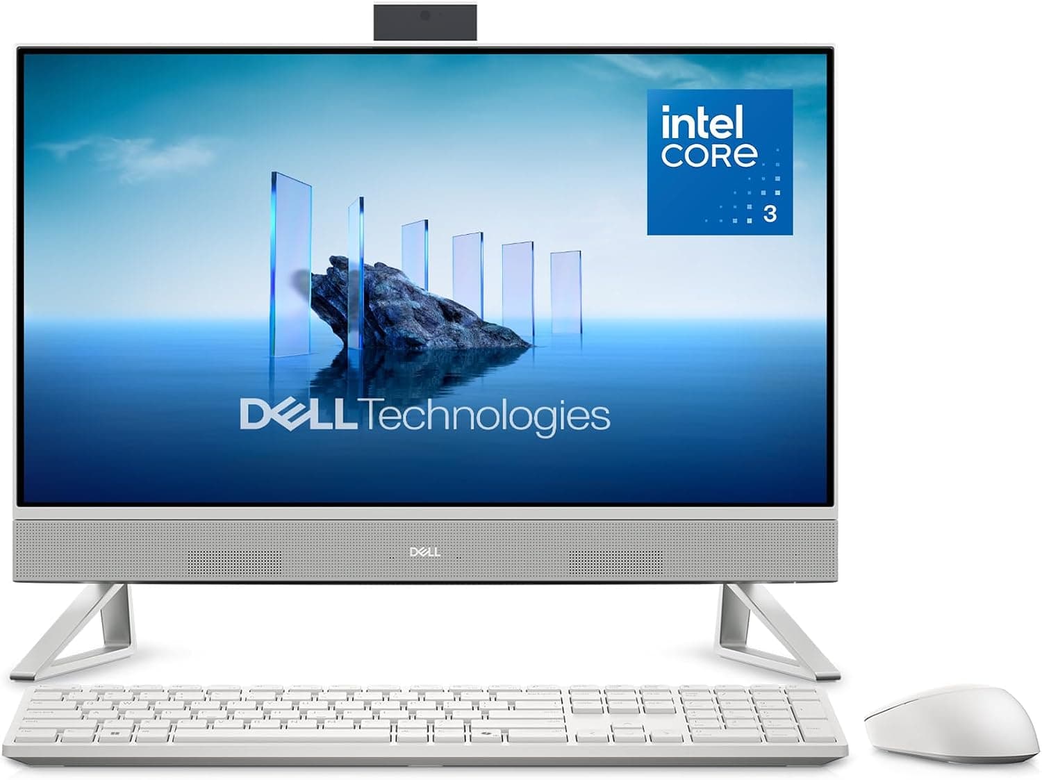 Dell All-in-One Desktop 23.8-inch FHD, Intel Core i3-100U, Windows 11 Home (Like New) — product image 1