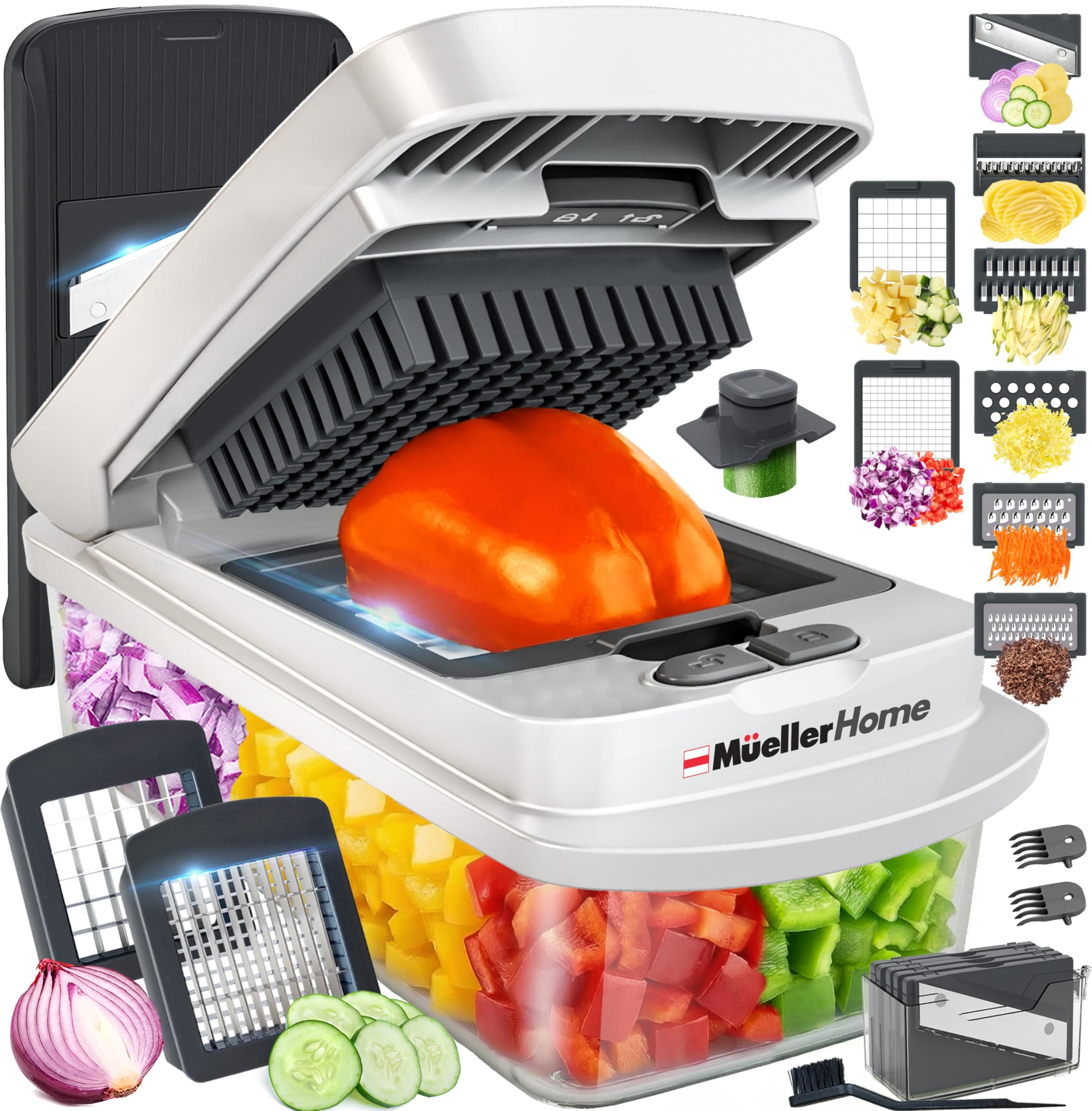 Mueller The Real Original Pro Vegetable Chopper & Mandoline Slicer, 10-in-1 — product image 1