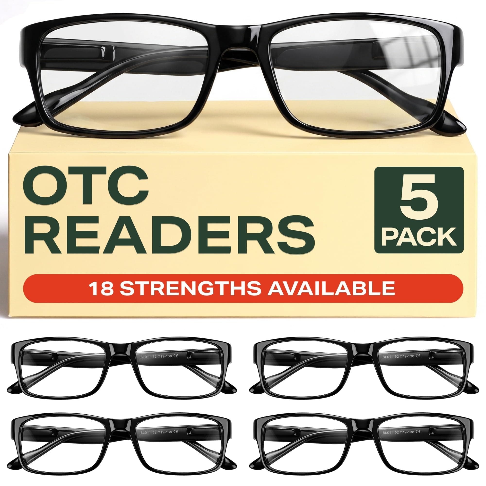 Gaoye 2.5 Professional Reading Glasses for All Day - Computer Readers with Blue Light Protection - Value Pack — product image 1