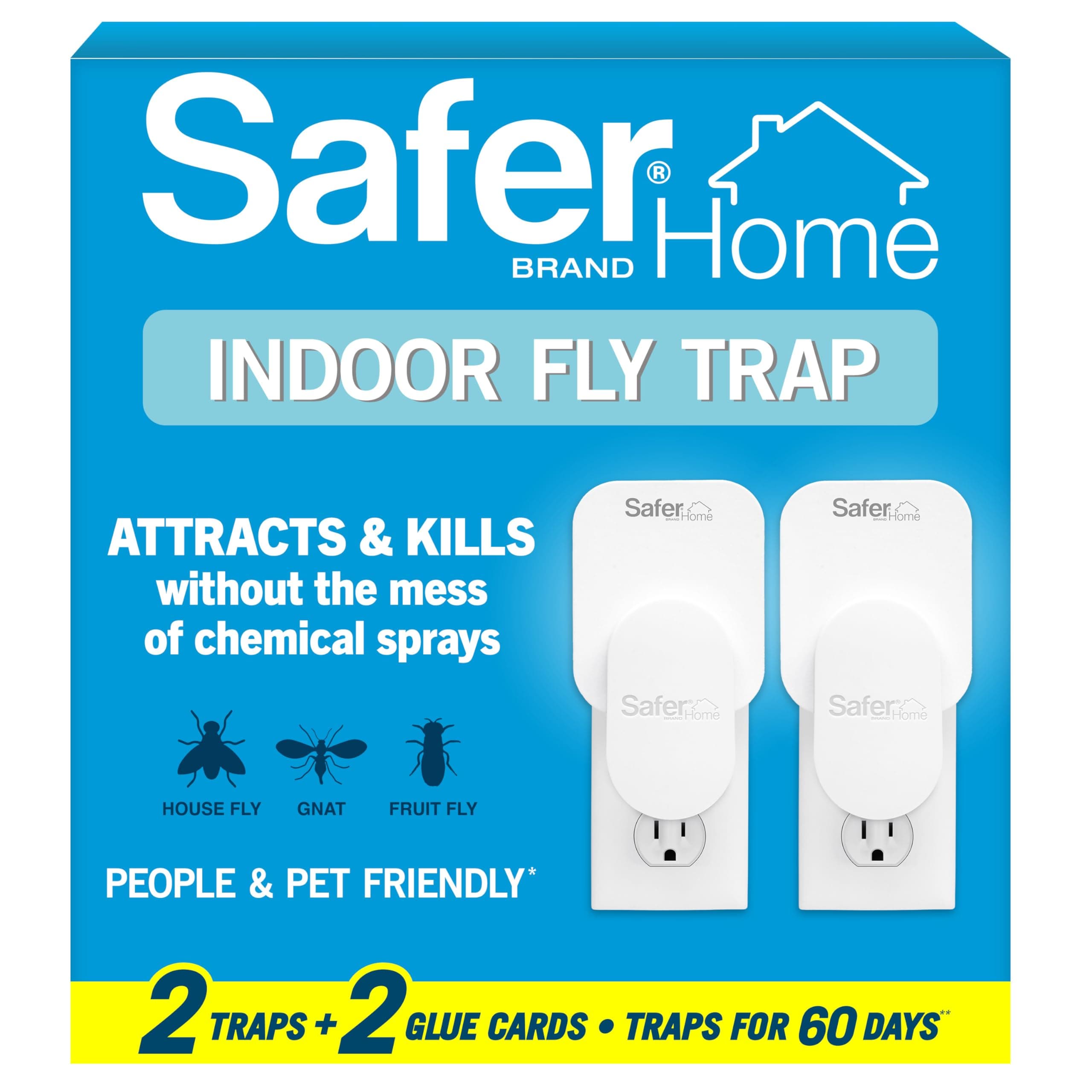 Safer Home Flying Insect Trap, Plug-in Fruit Fly Trap for Indoors, 2-Pack — product image 1