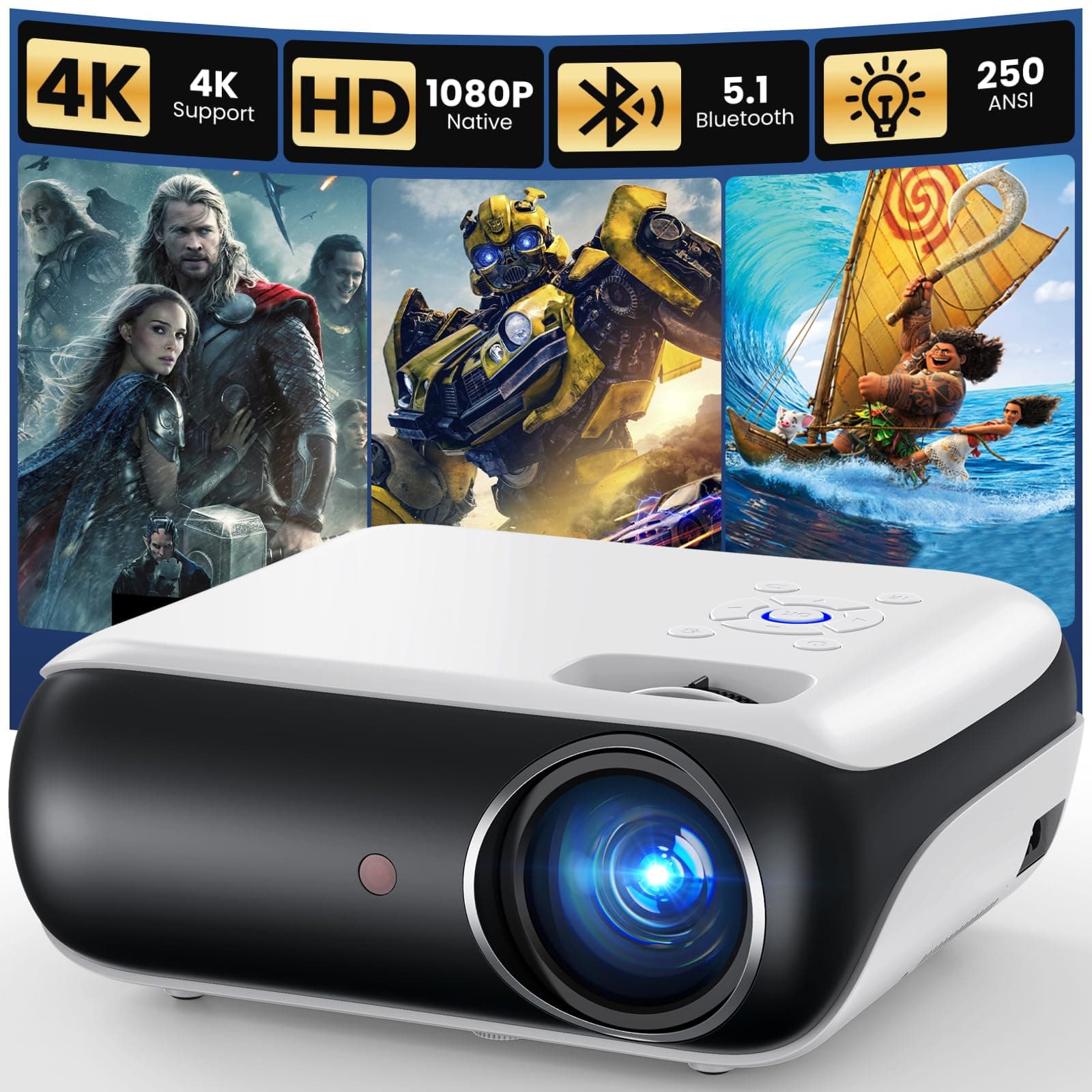 HAPPRUN Native 1080P Outdoor Smart Projector-Standard — product image 1