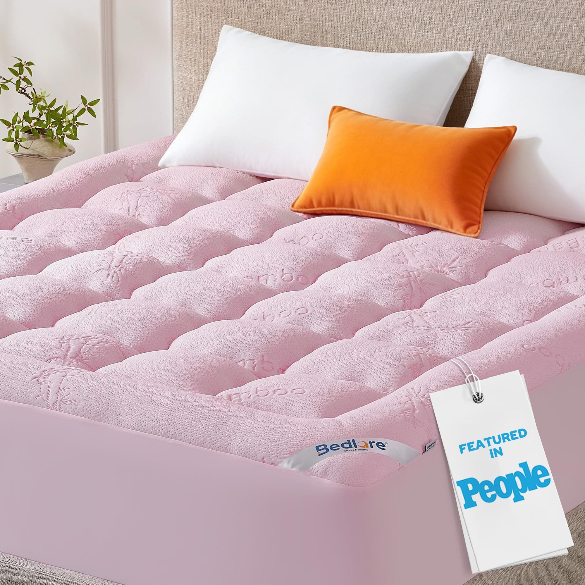 BEDLORE King Mattress Topper, Thick Pillow Top Mattress Pad — product image 1