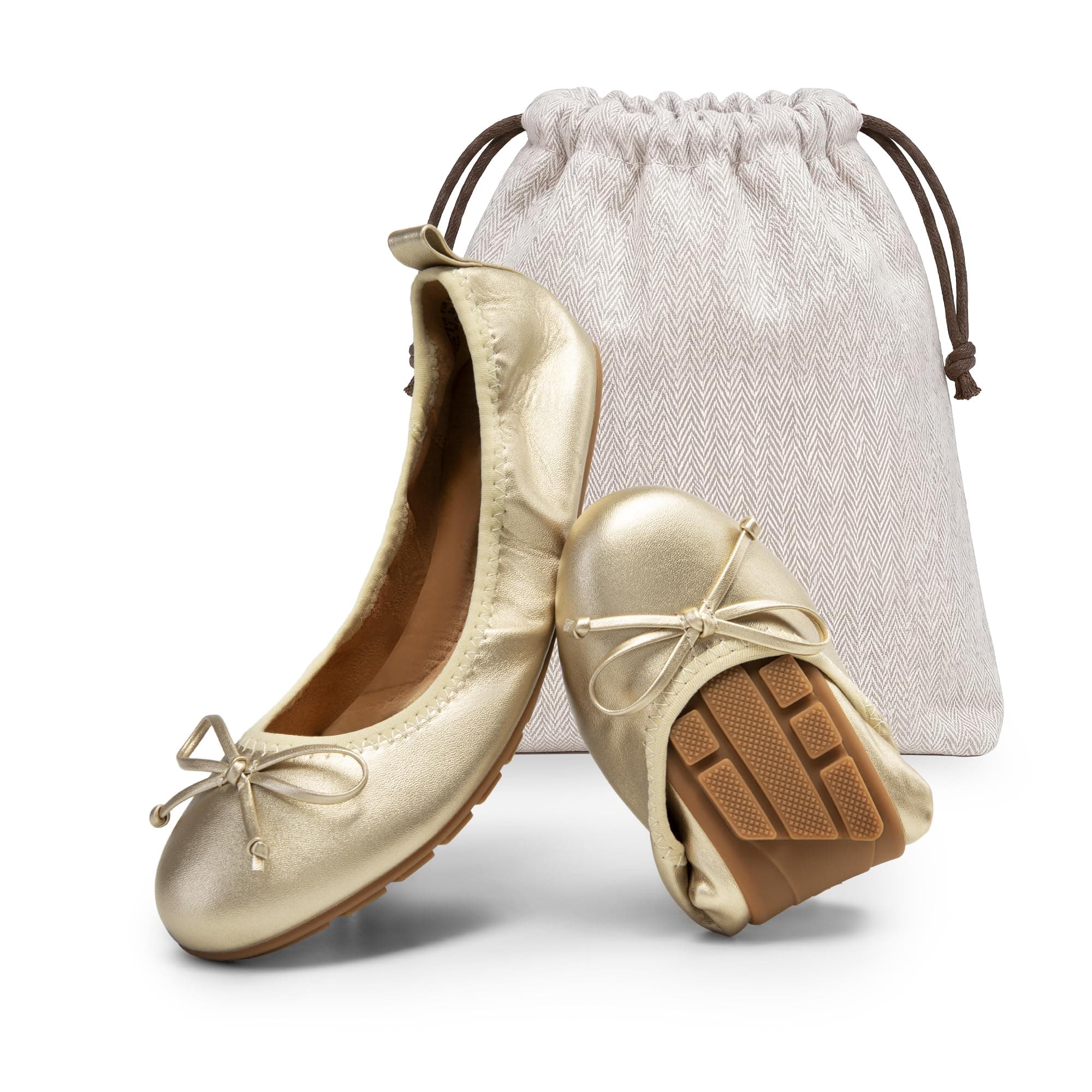 DREAM PAIRS Women's Foldable Bowknot Ballet Flats — product image 1