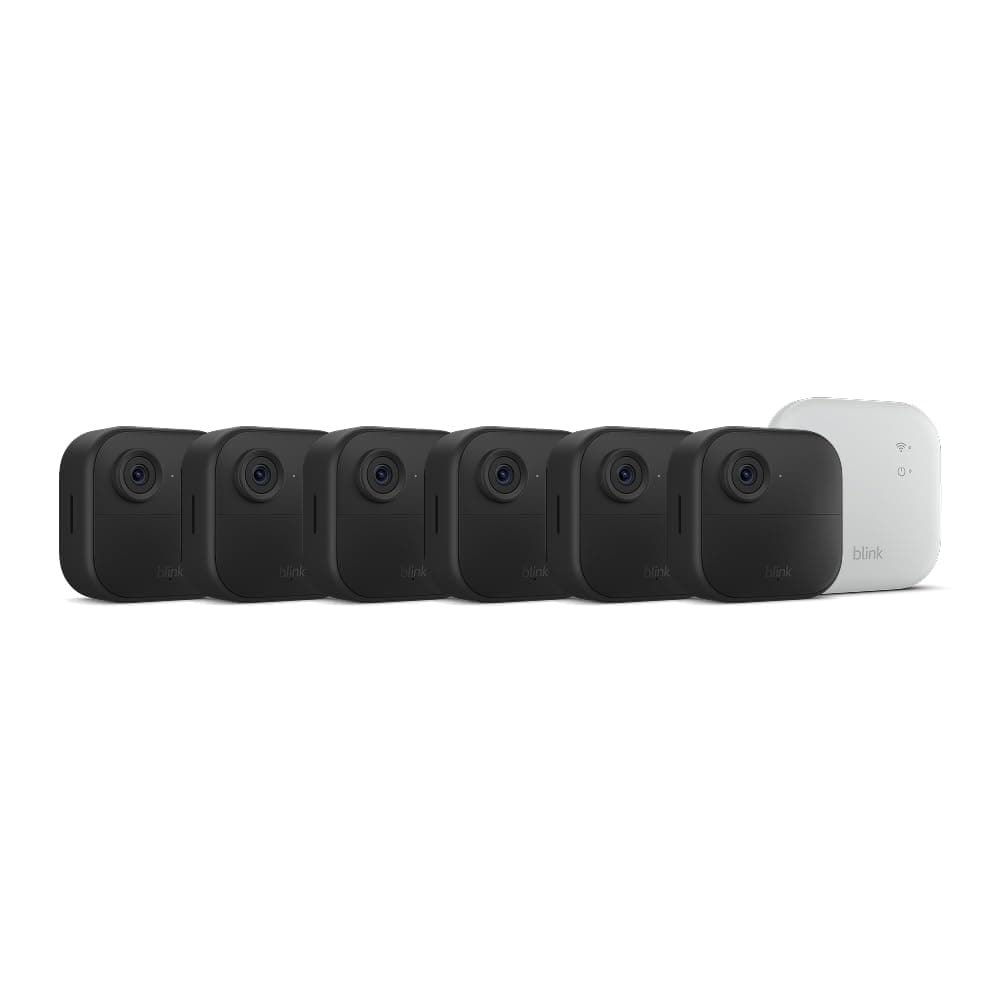 Blink Outdoor 4 XR – two-year battery wireless camera with 4x security coverage, 1000 ft open-air range or 400 ft with typical use — 6 camera system — product image 1