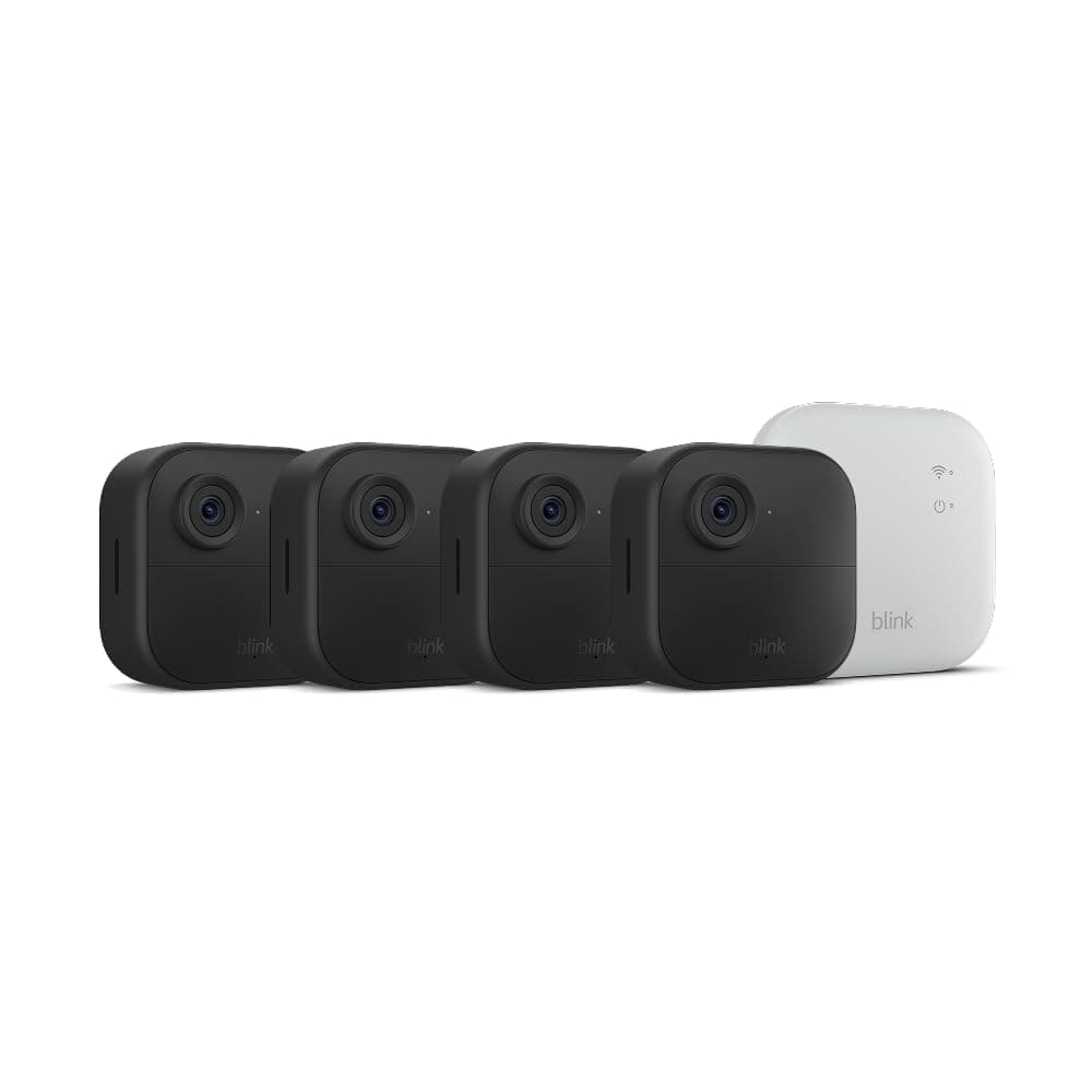 Blink Outdoor 4 XR – two-year battery wireless camera with 4x security coverage, 1000 ft open-air range or 400 ft with typical use — 4 camera system. — product image 1
