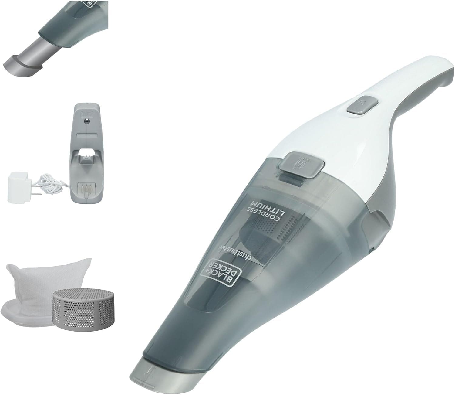 BLACK+DECKER dustbuster Cordless Handheld Vacuum, Portable Car Vacuum Cordless Rechargeable, Wall Mount, Strong Suction QuickClean (HNVC215B10) — product image 1