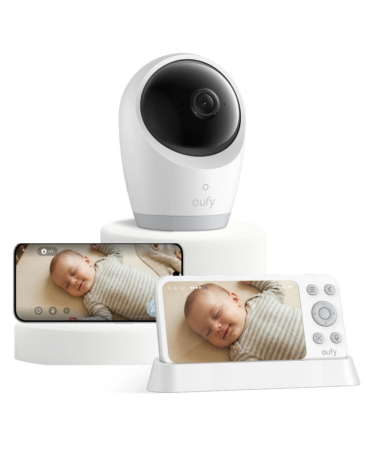 eufy Baby Monitor E21, 4K UHD Camera, 5" 720p Screen, No Wi-Fi — product image 1