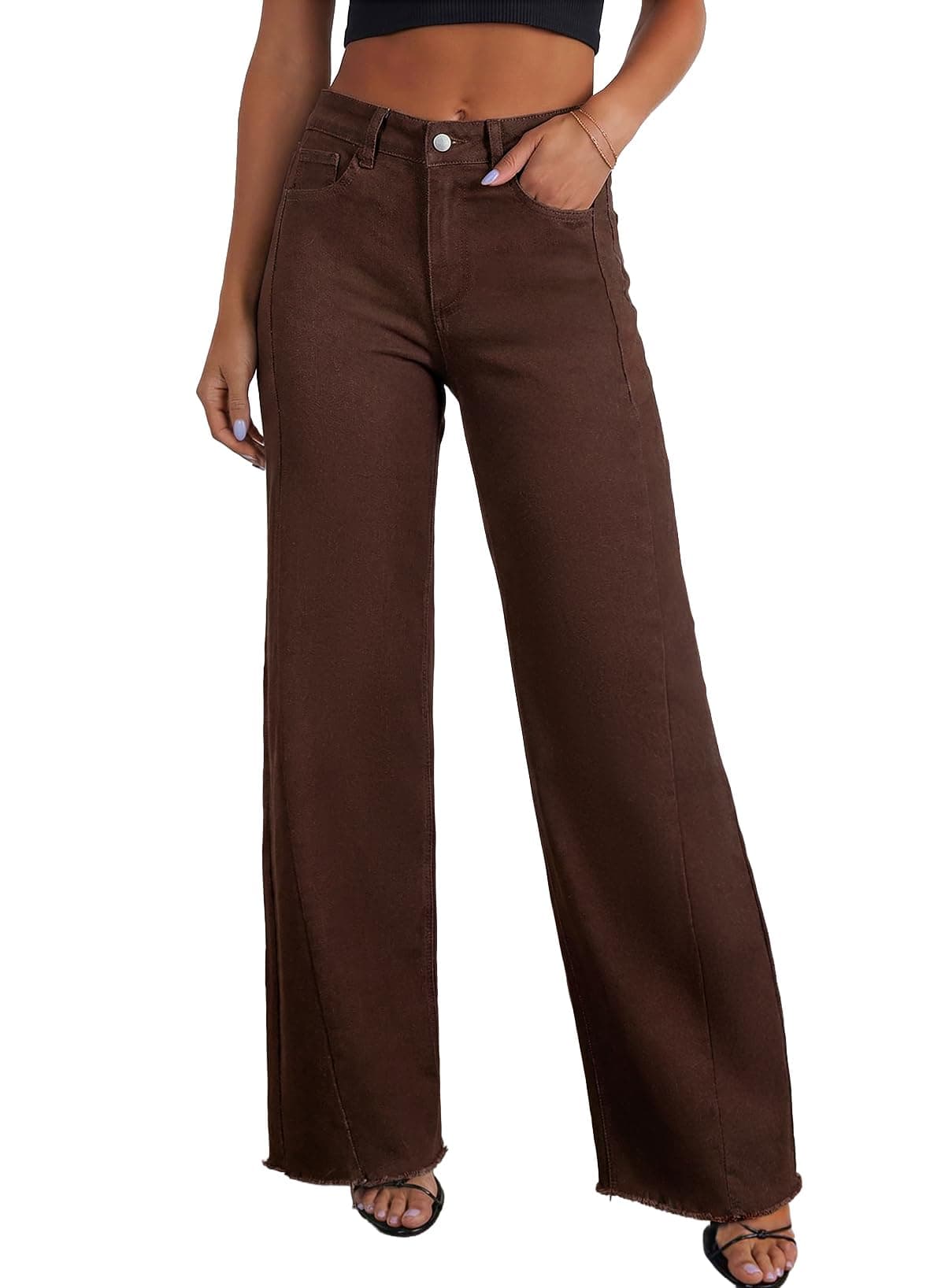 Sidefeel Women's Wide Leg Jeans High Waisted Stretchy Denim Pants — product image 1