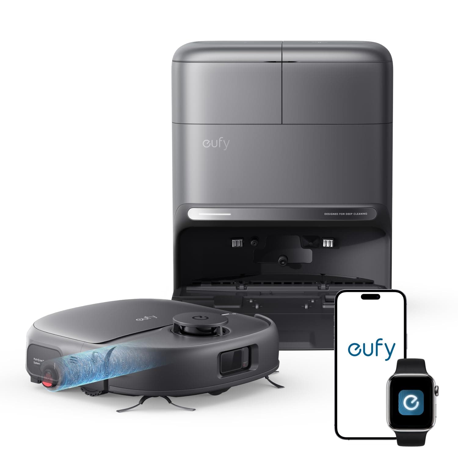 eufy C28 Robot Vacuum Cleaner and Mop Combo, 15,000 Pa, HydroJet Roller Mop — product image 1