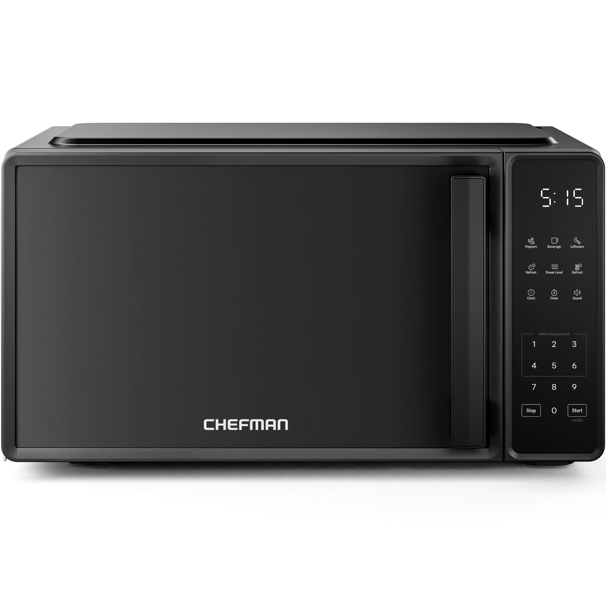 Chefman Countertop Microwave Oven 0.7 Cu. Ft., 700 Watts with 10 Power Levels, 6 Cooking Presets with One-Touch Express Cook, Eco Mode, Child Safety Lock, & Mute Button - Black — product image 1