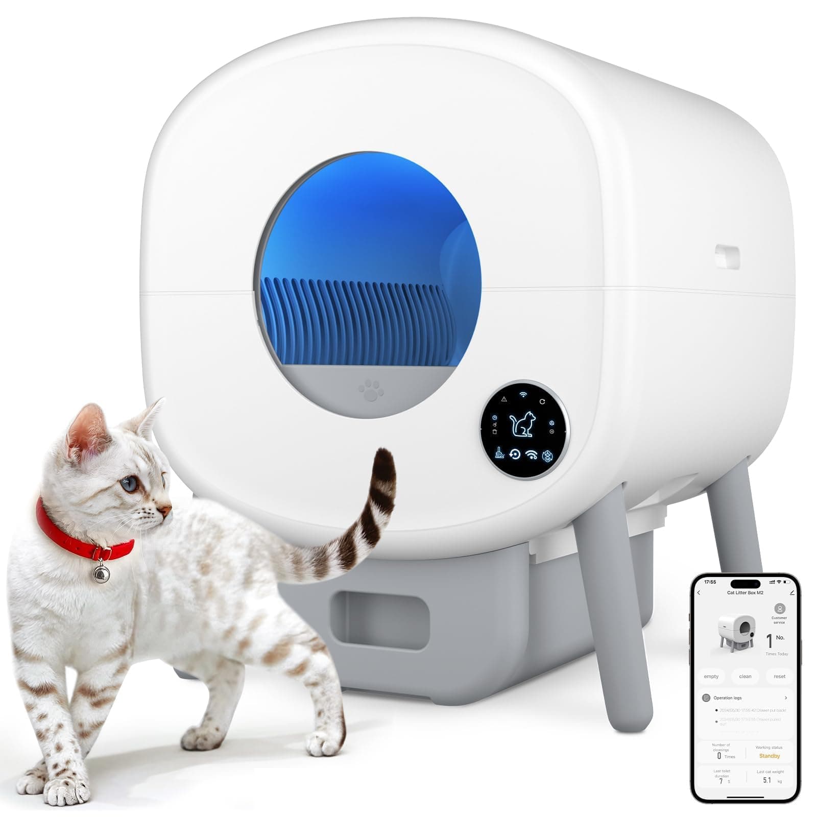 Cumrige Automatic Litter Box,Safety Sensor,App Control,95L Large Capacity — product image 1