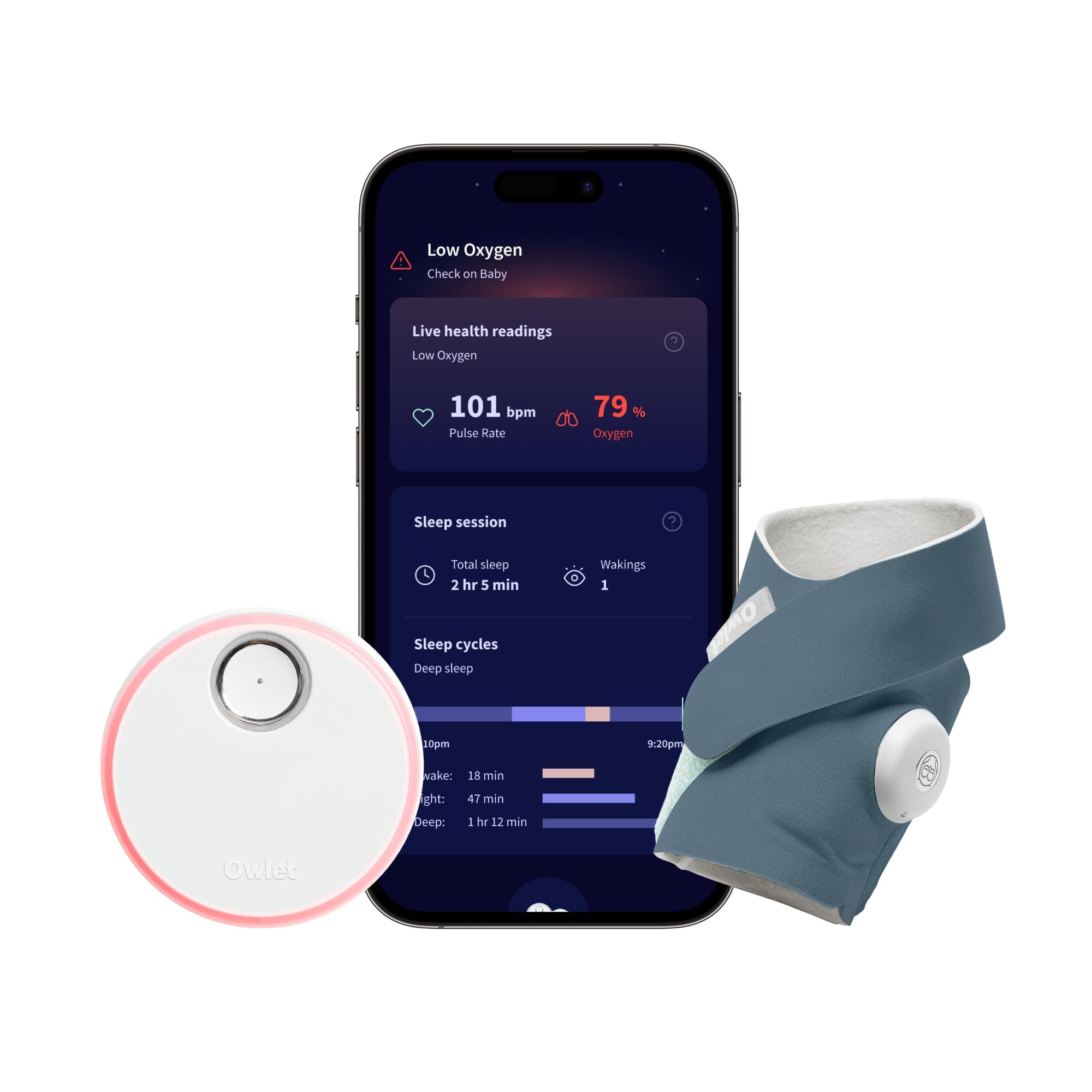 Owlet Dream Sock Smart Baby Monitor, Better Sleep for Baby & You — product image 1