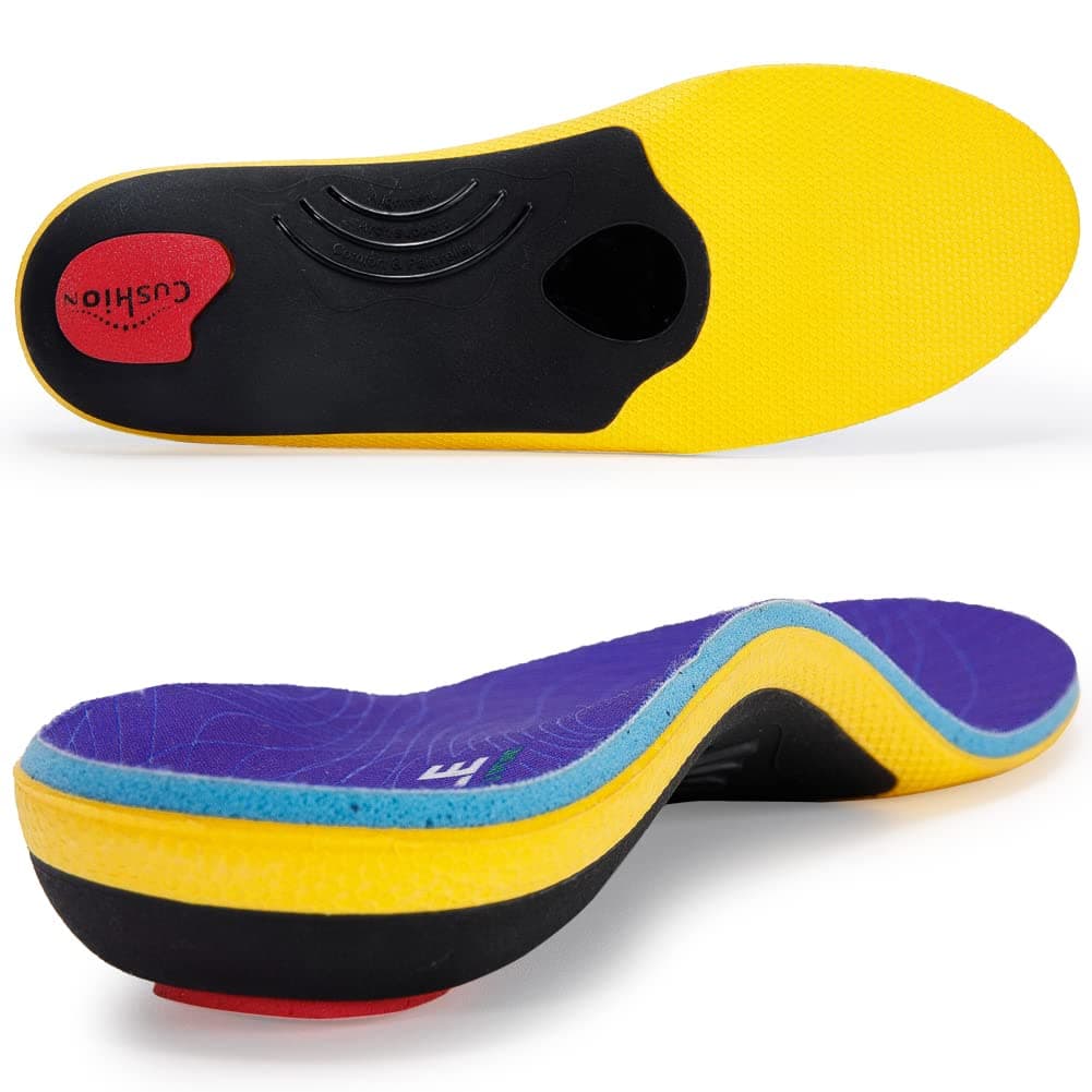 VALSOLE Heavy Duty Support Pain Relief Orthotics - 220+ lbs Plantar Fasciitis High Arch Support Insoles for Men Women, Flat Feet Orthotic Insert, Work Boot Shoe Insole, Absorb Shock with Every Step — product image 1