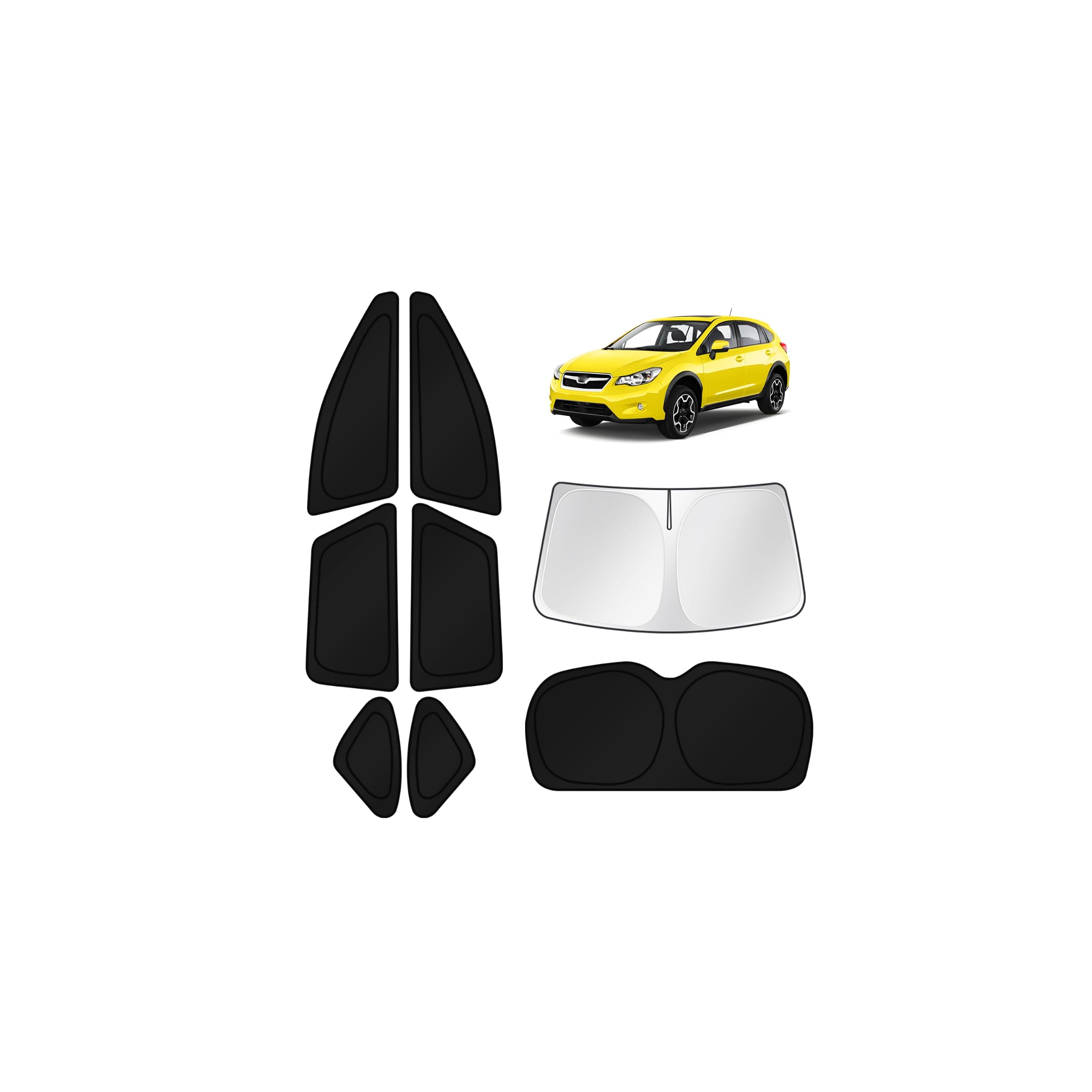 KUST Car Window Shades for Subaru Outback Wagon 2015-2018 2019 Windshield Sun Shade Side Window Cover UV Block Privacy Protection Accessories for Camping Blackout Rear Back Full Set 8PCS — product image 1