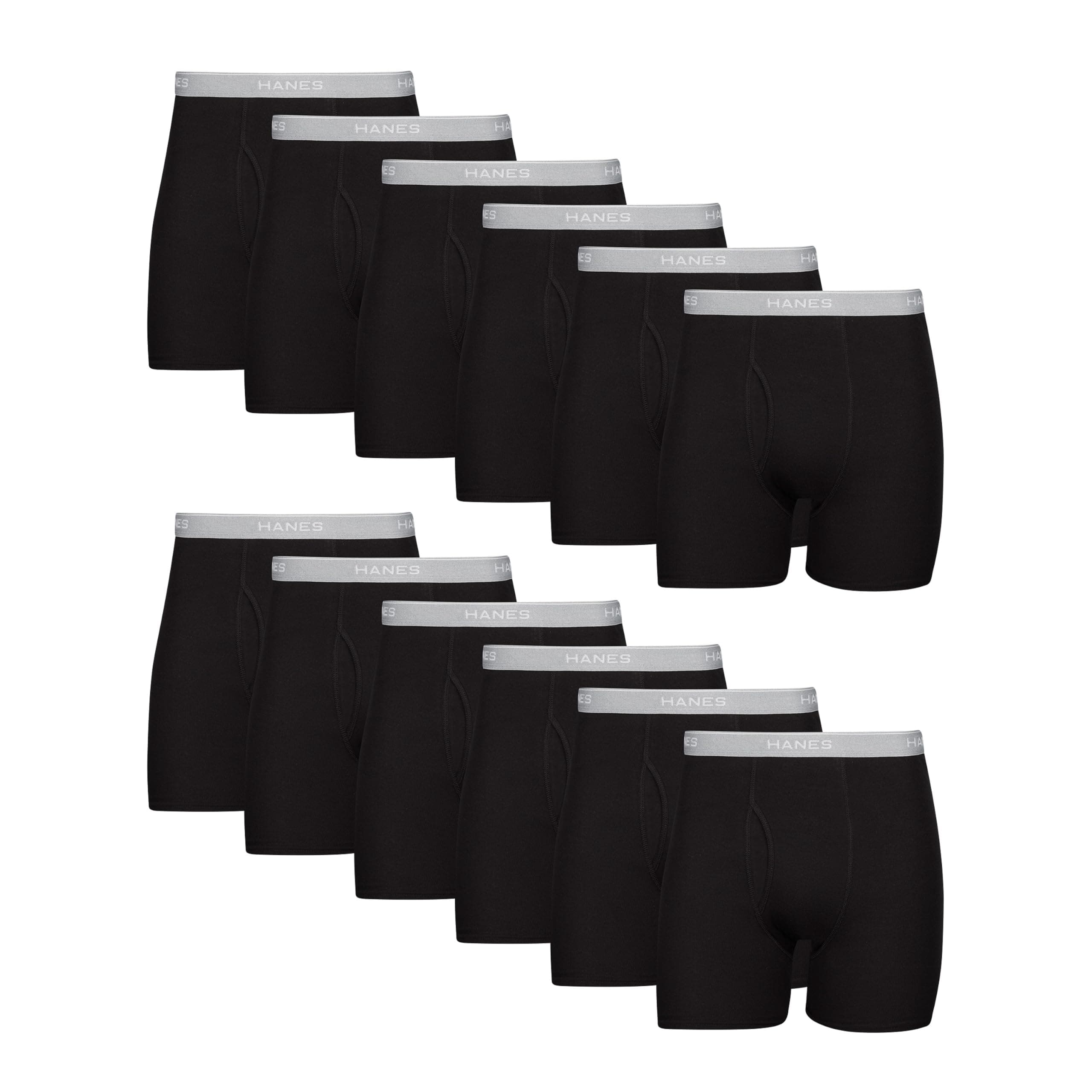 Hanes mens Underwear Boxer Briefs Pack, Cool & Breathable Cotton Moisture-wicking Underwear for Men, No Ride Up — product image 1