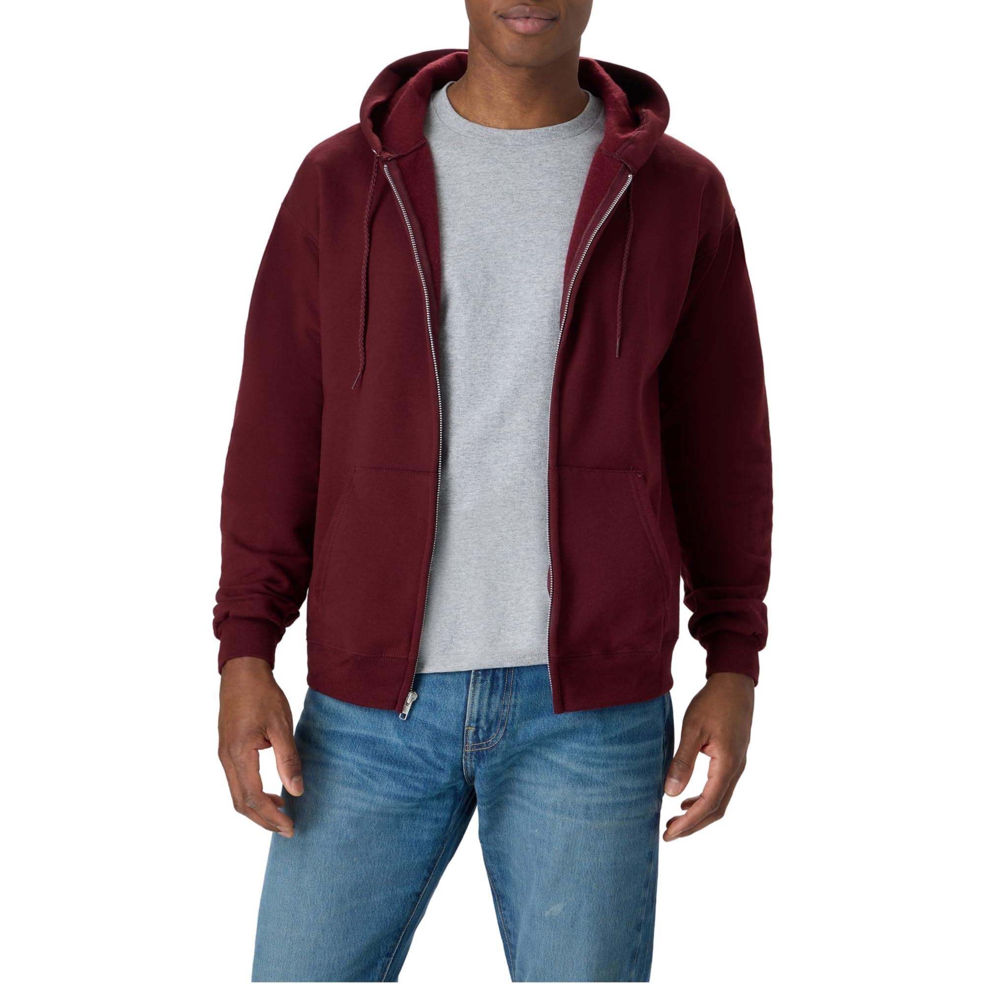 Hanes Men's Zip-up Hoodie, Ecosmart Fleece Full-zip Hoodie for Men, Hooded Sweatshirt — product image 1