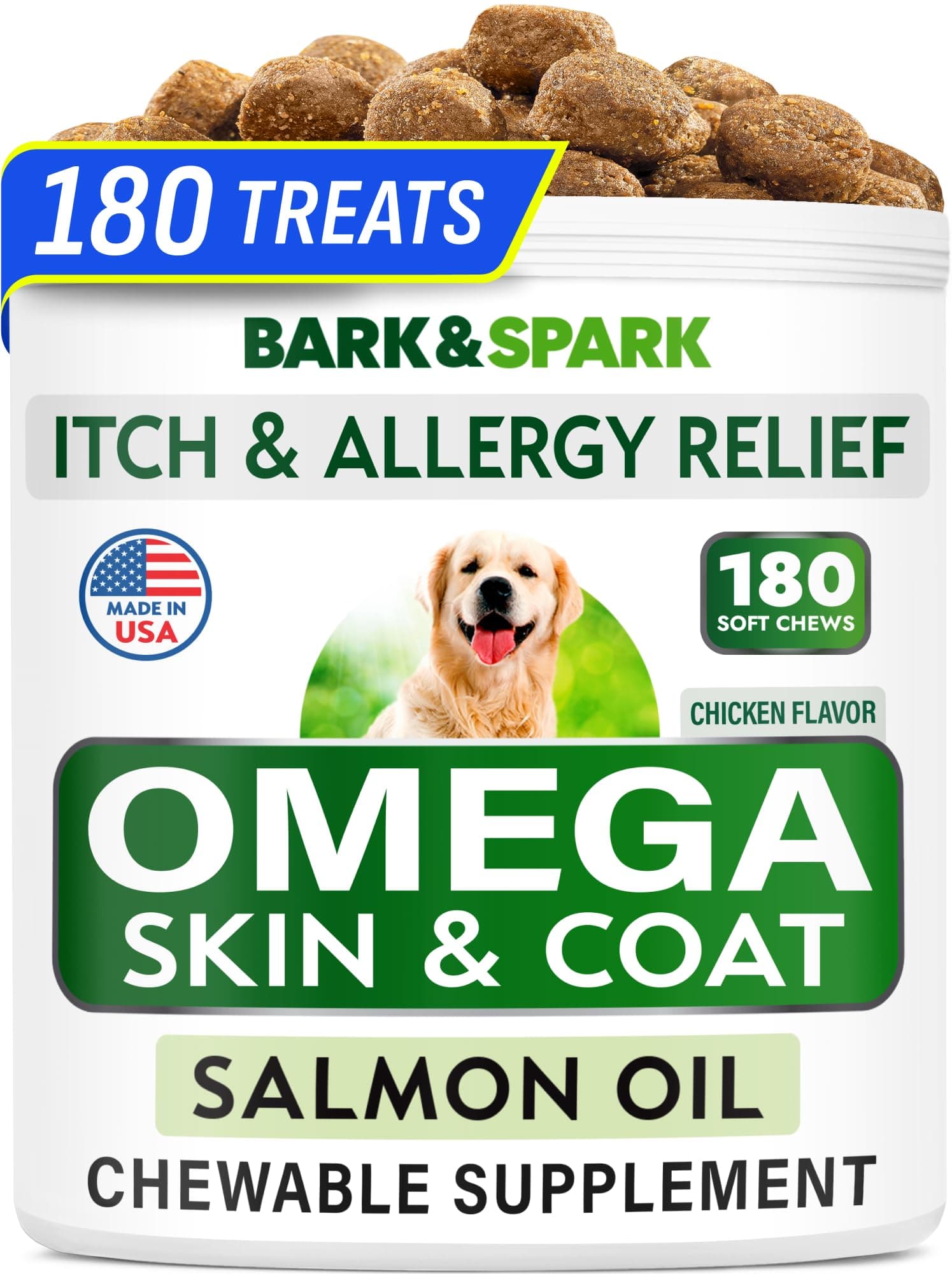 Omega 3 for Dogs - Fish Oil for Skin & Coat Health, Itch & Allergy Support — product image 1