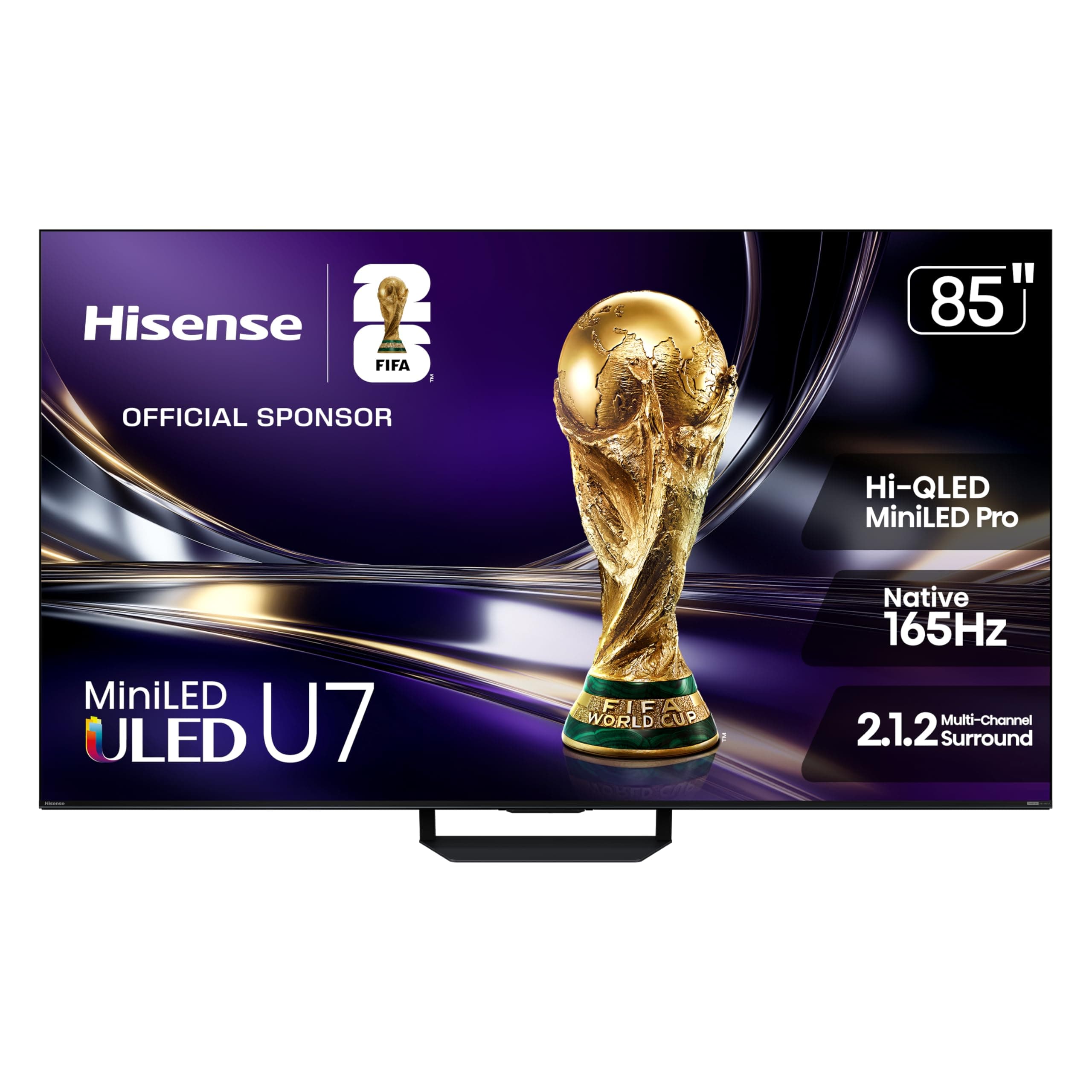 Hisense 85" U7 Mini-LED ULED 4K UHD Best Premium Gaming Smart Google TV (85U7SG, 2026 New) - Hi-QLED, Native 165Hz, VRR 330, HDR10+, Dolby Vision IQ·Atmos, IMAX Enhanced, Anti-Reflection, 2.1.2 Ch — product image 1