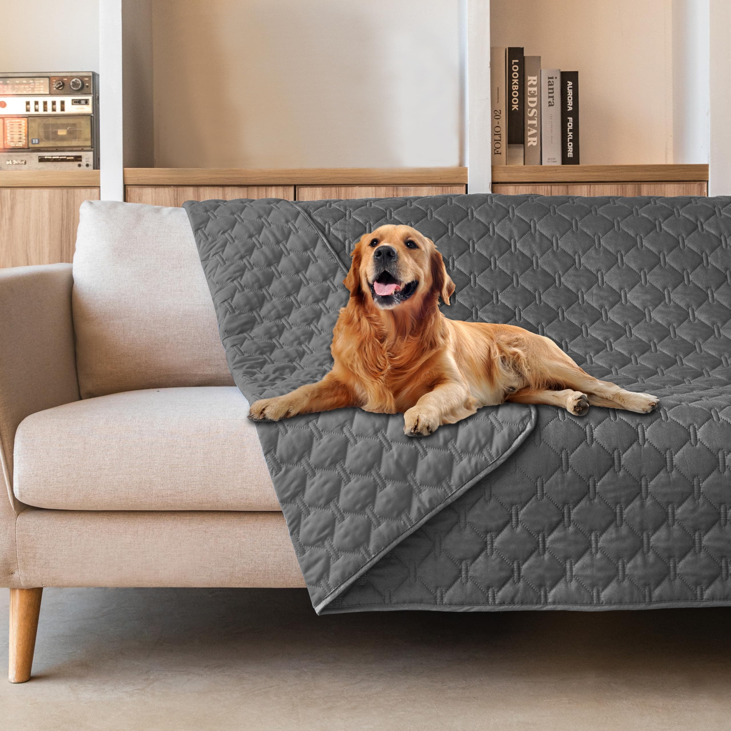 gogobunny Waterproof Pet Blanket for Bed, Washable Couch Cover for Dog Cat — product image 1